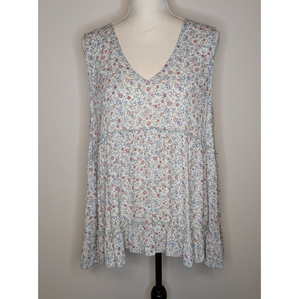 Ces Femme Boho Ditzy Floral Babydoll Blouse